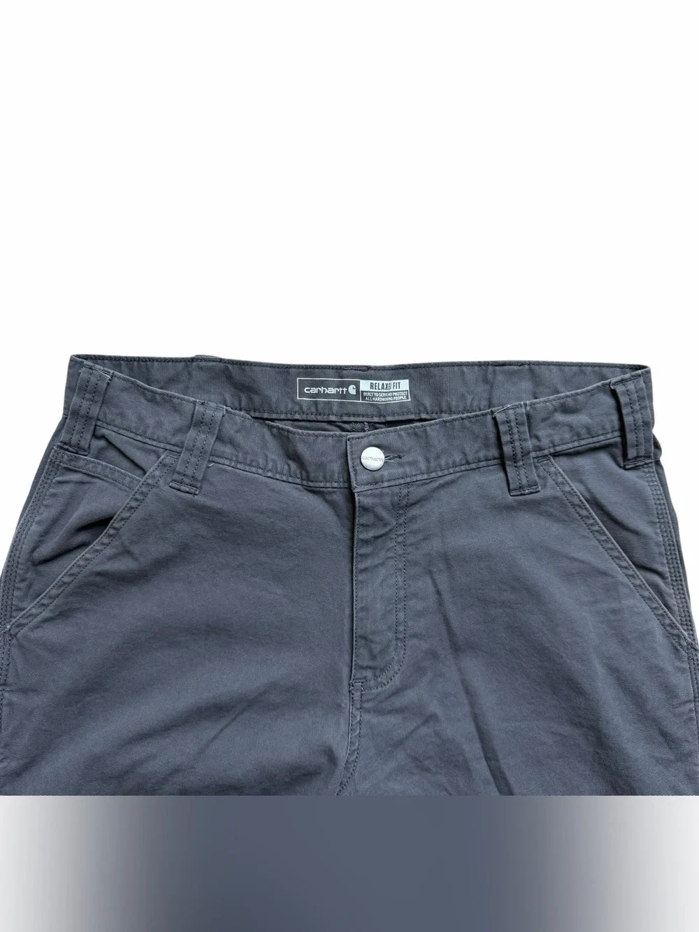 Carhartt Mens Relaxed Straight Leg Rigby Pants  32x30 Gray Workwear Utility